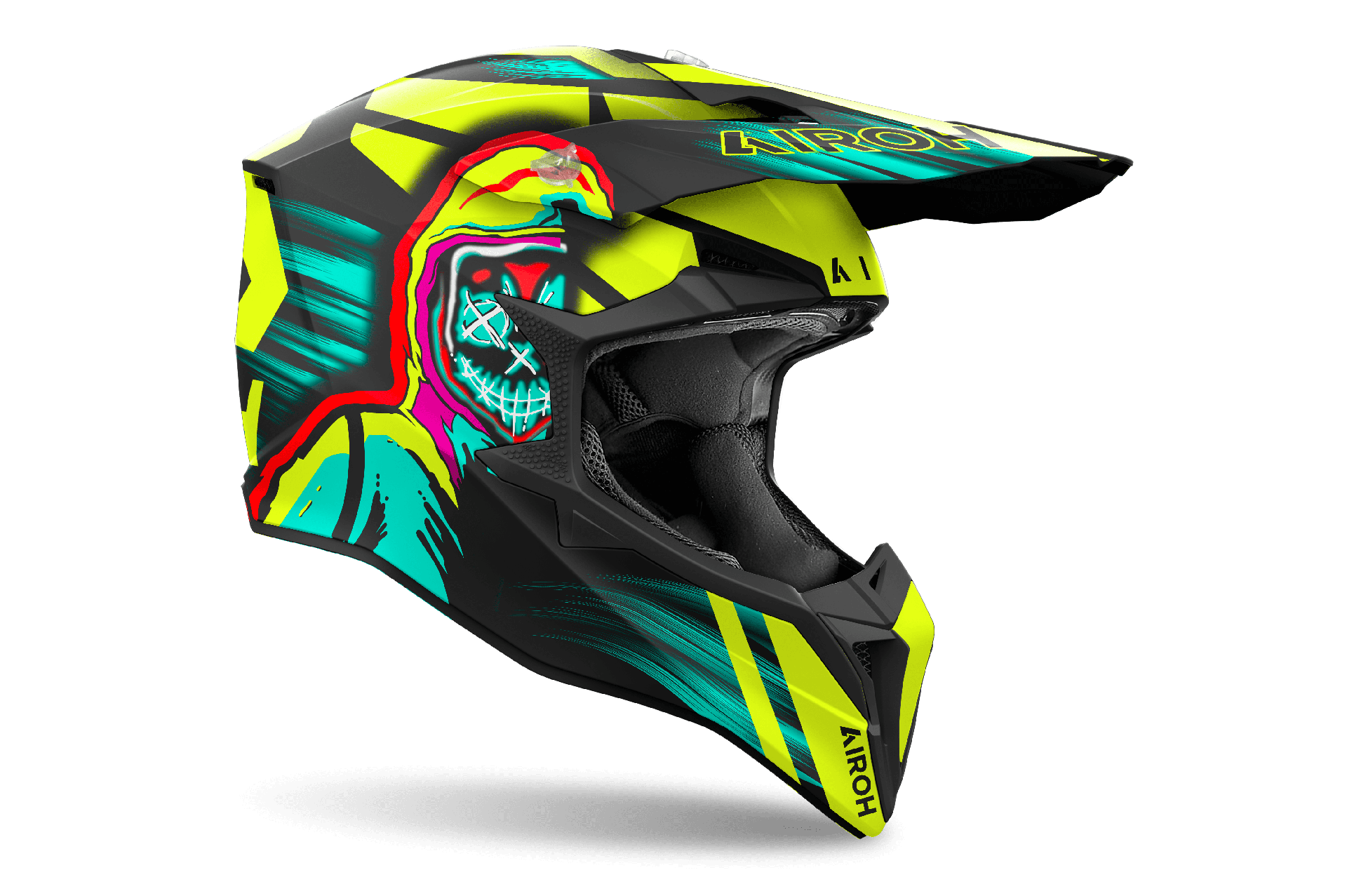 Casco para Moto Airoh Wraaap Cyber Yellow Matt